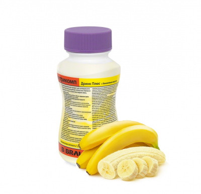Нутрикомп Дринк Плюс банановый 200 мл. в пластиковой бутылке купить оптом в Брянске