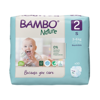 Эко-подгузники Bambo Nature 2 (3-6 кг), 30 шт купить оптом в Брянске