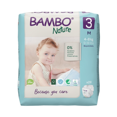 Эко-подгузники Bambo Nature 3 (4-8 кг), 28 шт купить оптом в Брянске